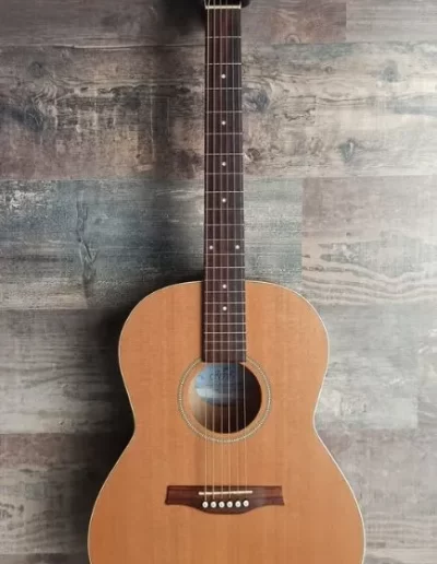 Exposición en pared de guitarra Seagull Coastline S6 Folk Cedar